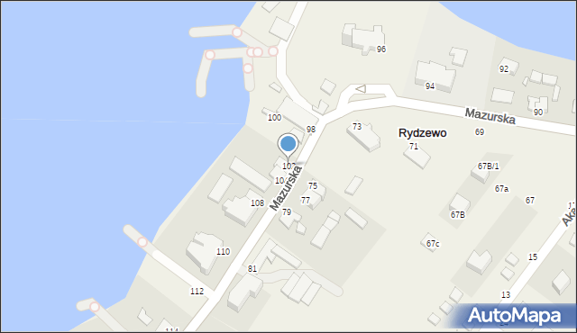 Rydzewo, Mazurska, 102, mapa Rydzewo