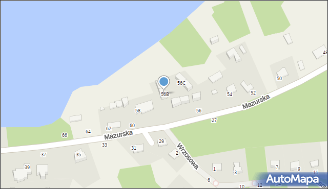 Rydzewo, Mazurska, 56B, mapa Rydzewo