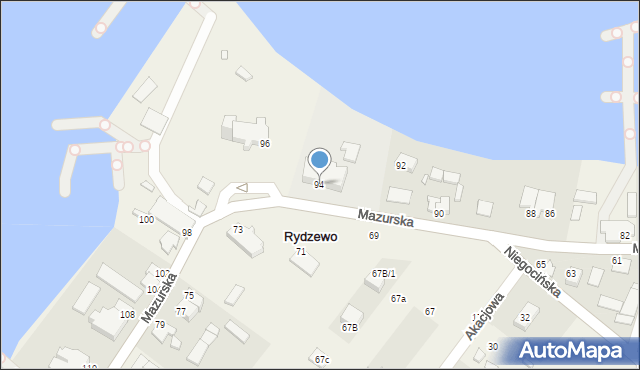 Rydzewo, Mazurska, 94, mapa Rydzewo