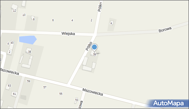 Rzakta, Mazowiecka, 34, mapa Rzakta