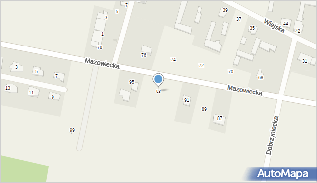 Rzakta, Mazowiecka, 93, mapa Rzakta