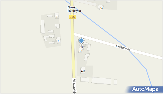 Rzeczyca, Mazowiecka, 14, mapa Rzeczyca