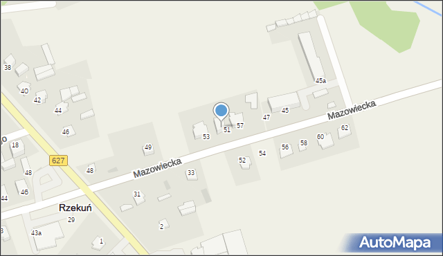 Rzekuń, Mazowiecka, 55, mapa Rzekuń