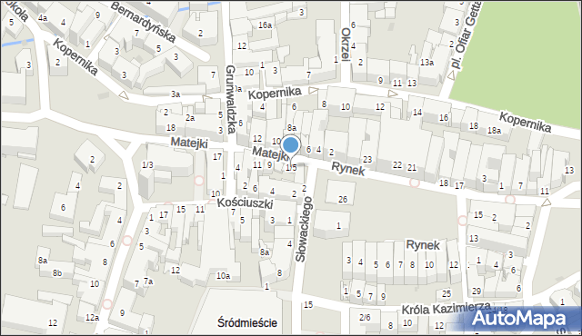 Rzeszów, Matejki Jana, 1/5, mapa Rzeszów