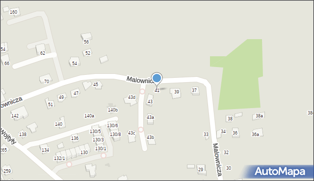 Rzeszów, Malownicza, 41, mapa Rzeszów