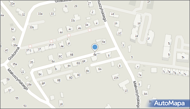 Rzeszów, Makuszyńskiego Kornela, 6e, mapa Rzeszów