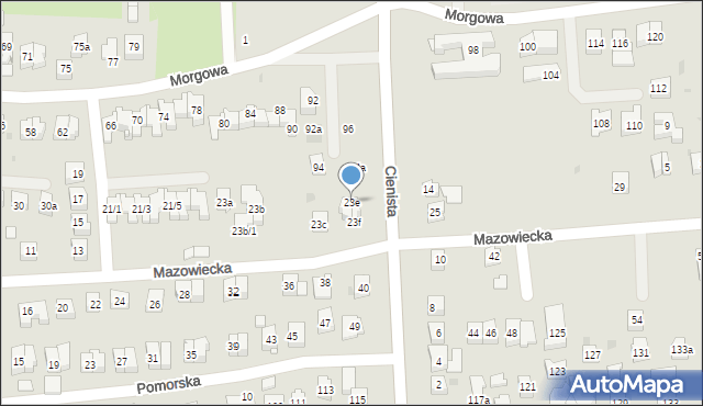 Rzeszów, Mazowiecka, 23e, mapa Rzeszów