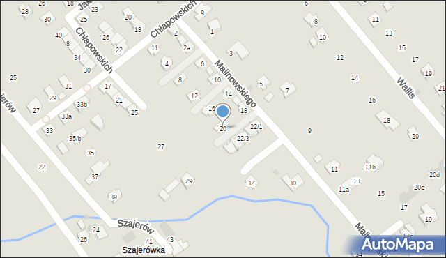 Rzeszów, Malinowskiego Romana, ks., 20, mapa Rzeszów