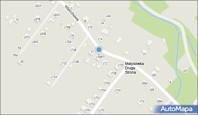 Rzeszów, Matysowska, 174C, mapa Rzeszów