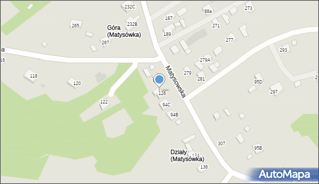 Rzeszów, Matysowska, 93B, mapa Rzeszów