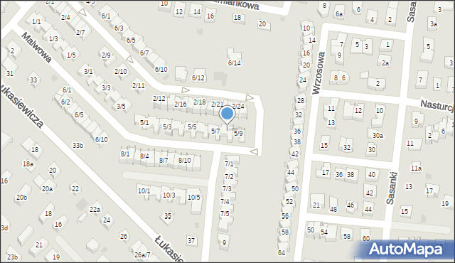 Rzeszów, Malwowa, 5/8, mapa Rzeszów