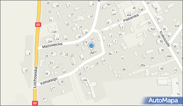 Sadowne, Mazowiecka, 19a, mapa Sadowne