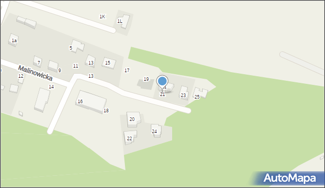 Sarnów, Malinowicka, 21, mapa Sarnów