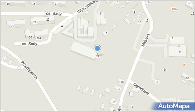 Sędziszów, Majowa, 14, mapa Sędziszów