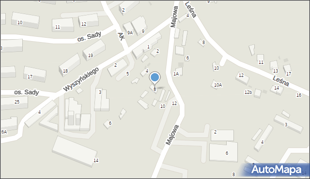 Sędziszów, Majowa, 8, mapa Sędziszów