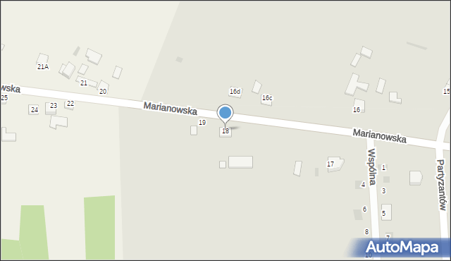 Sędziszów, Marianowska, 18, mapa Sędziszów