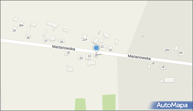 Sędziszów, Marianowska, 22, mapa Sędziszów
