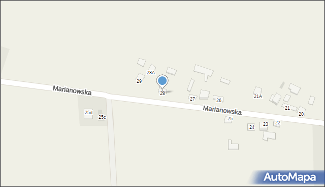 Sędziszów, Marianowska, 28, mapa Sędziszów