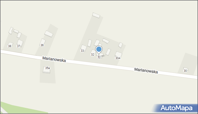 Sędziszów, Marianowska, 31, mapa Sędziszów