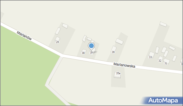 Sędziszów, Marianowska, 37, mapa Sędziszów