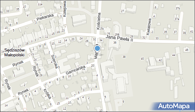 Sędziszów Małopolski, Maciąga Stanisława, ks., 1/1, mapa Sędziszów Małopolski