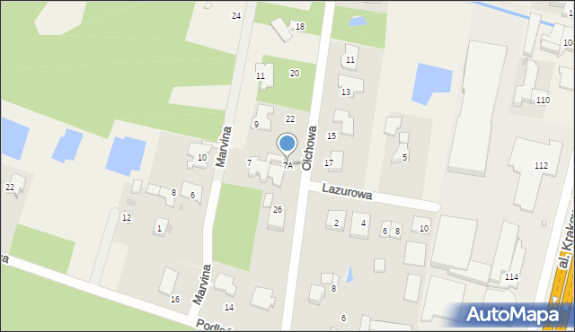 Sękocin Stary, Marvina Lee, 7A, mapa Sękocin Stary