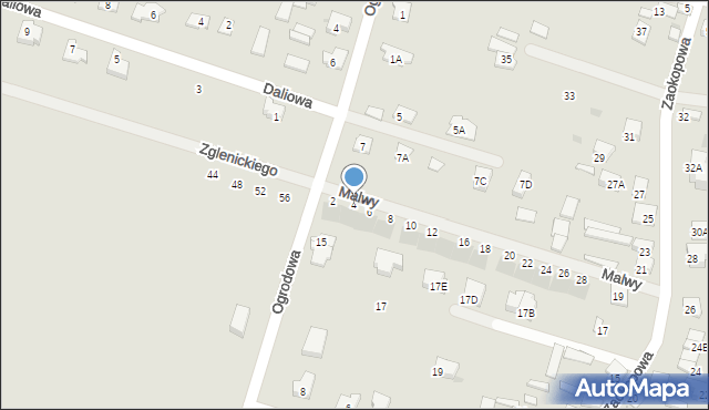 Serock, Malwy, 4, mapa Serock