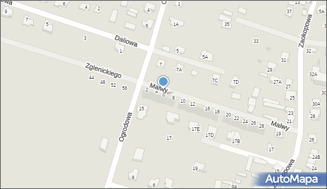 Serock, Malwy, 6, mapa Serock