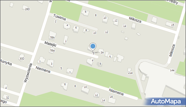 Serock, Matejki Jana, 3, mapa Serock