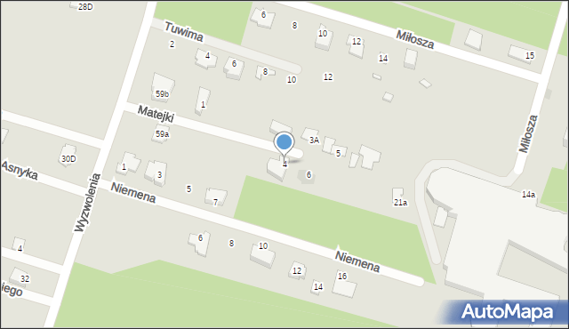 Serock, Matejki Jana, 4, mapa Serock