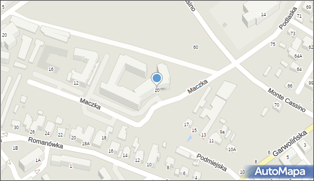 Siedlce, Maczka Stanisława, gen., 10, mapa Siedlce