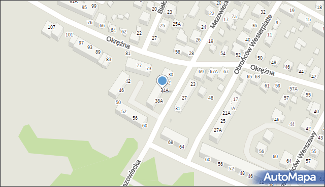 Siedlce, Mazowiecka, 36, mapa Siedlce