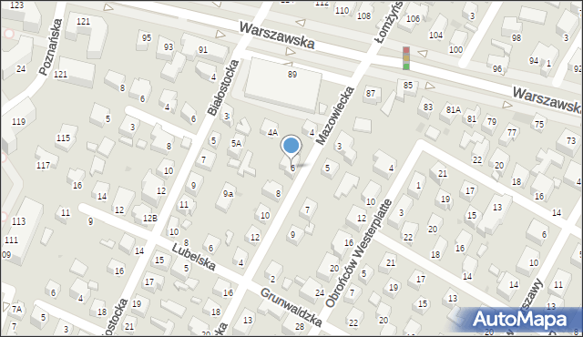 Siedlce, Mazowiecka, 6, mapa Siedlce