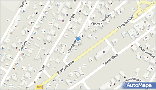 Siedlce, Maciągowej Małgorzaty, 2, mapa Siedlce