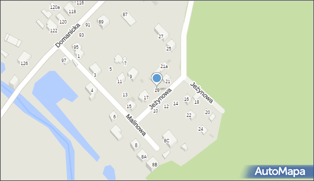 Siedlce, Malinowa, 19, mapa Siedlce