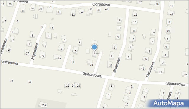 Siemianice, Makowa, 1, mapa Siemianice