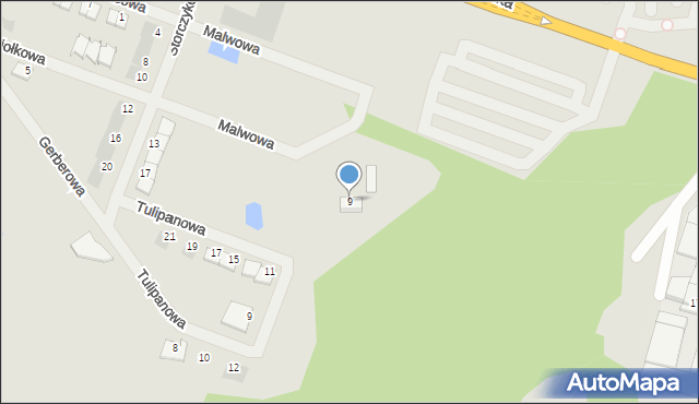 Siemianowice Śląskie, Malwowa, 9, mapa Siemianowice Śląskie