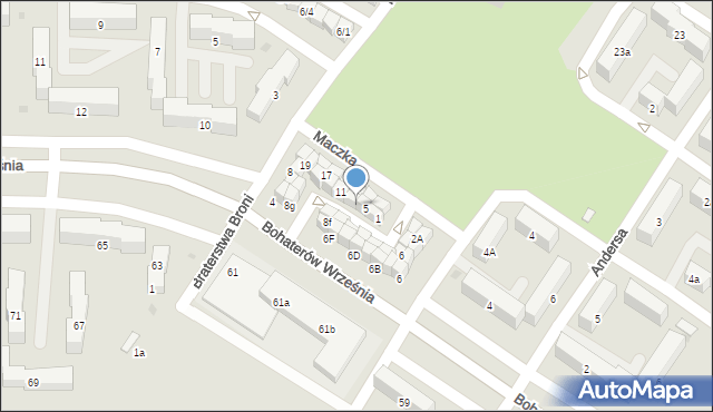 Sieradz, Maczka Stanisława, gen., 9, mapa Sieradz