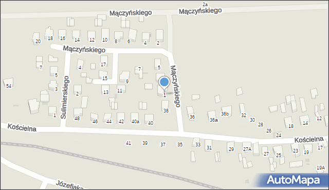 Sieradz, Mączyńskiego Jana, 1, mapa Sieradz