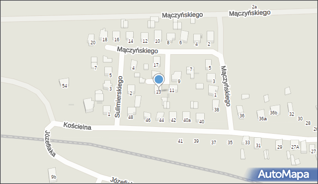 Sieradz, Mączyńskiego Jana, 13, mapa Sieradz