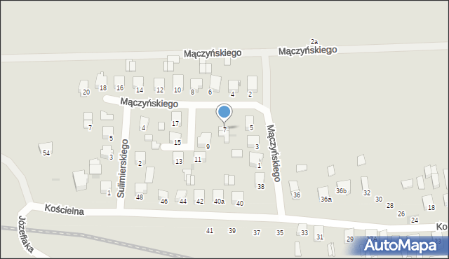 Sieradz, Mączyńskiego Jana, 7, mapa Sieradz