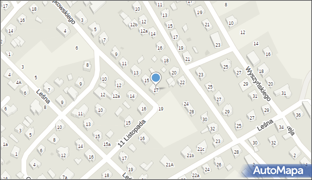 Sierakowice, Majkowskiego Aleksandra, dr., 17, mapa Sierakowice