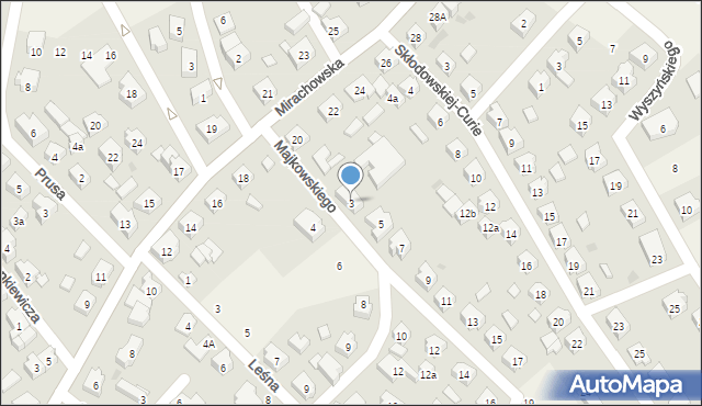 Sierakowice, Majkowskiego Aleksandra, dr., 3, mapa Sierakowice