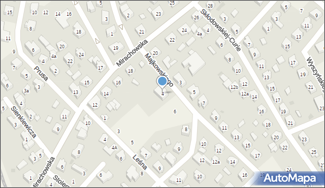 Sierakowice, Majkowskiego Aleksandra, dr., 4, mapa Sierakowice