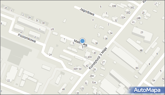 Sierpc, Malinowa, 3, mapa Sierpc