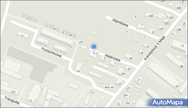 Sierpc, Malinowa, 7, mapa Sierpc