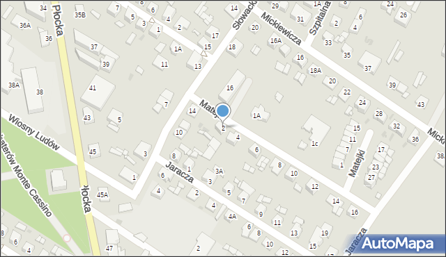 Sierpc, Matejki Jana, 2, mapa Sierpc