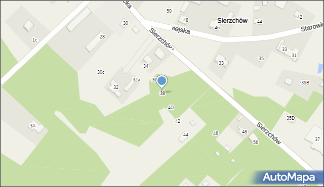 Sierzchów, Mazowiecka, 38, mapa Sierzchów