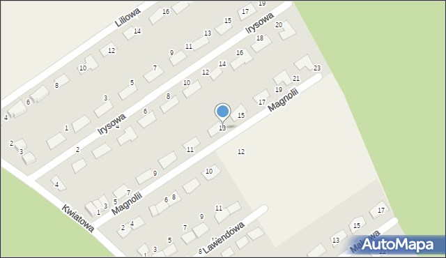 Silno, Magnolii, 13, mapa Silno