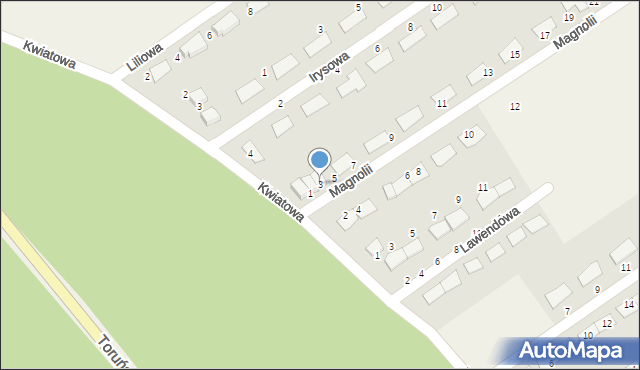 Silno, Magnolii, 3, mapa Silno
